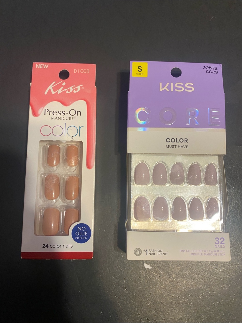 Kiss Nails Set - Tan & Lavender